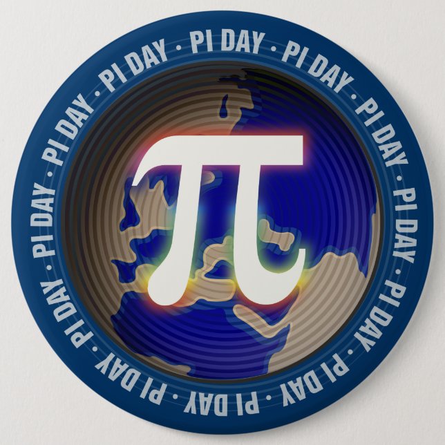 Pi Day on Earth - kolossale Mathe-Taste Button (Vorderseite)