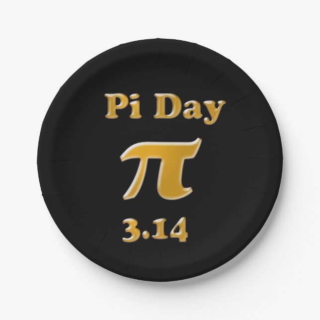 Pi Day Pappteller (Vorderseite)