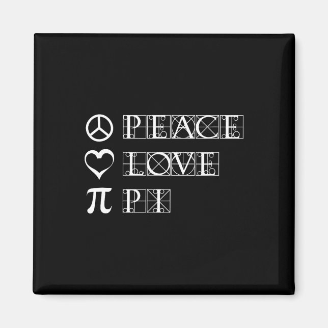 Pi Day Peace Liebe Math Geometry Trigonometrie Magnet (Vorne)