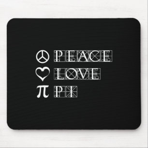 Pi Day Peace Liebe Math Geometry Trigonometrie Mousepad