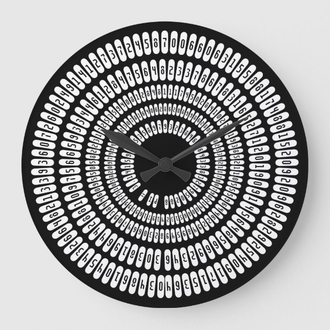 Pi Day Pi Digits Pi 3.14159 Zahlen Glückwunsch Pi  Große Wanduhr (Vorderseite)