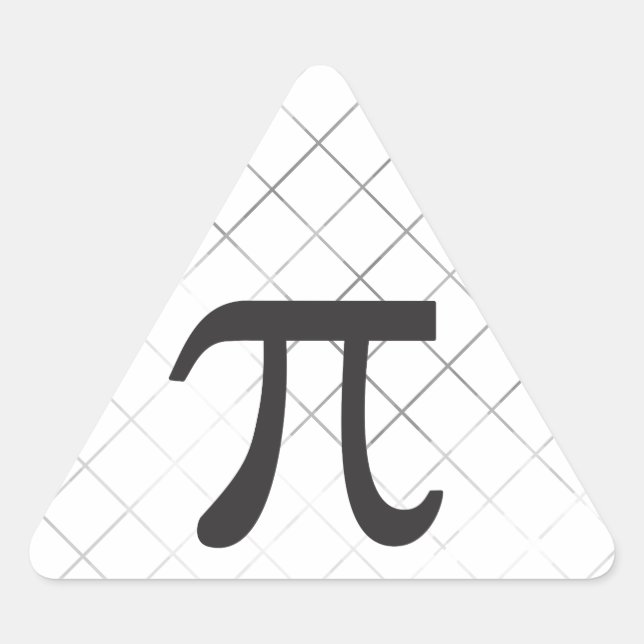 Pi Day - Pi-Symbol Dreieckiger Aufkleber (Vorderseite)