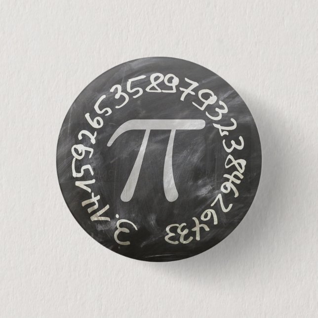 Pi Day PiDay Chalkboard-Bildung Button (Vorderseite)
