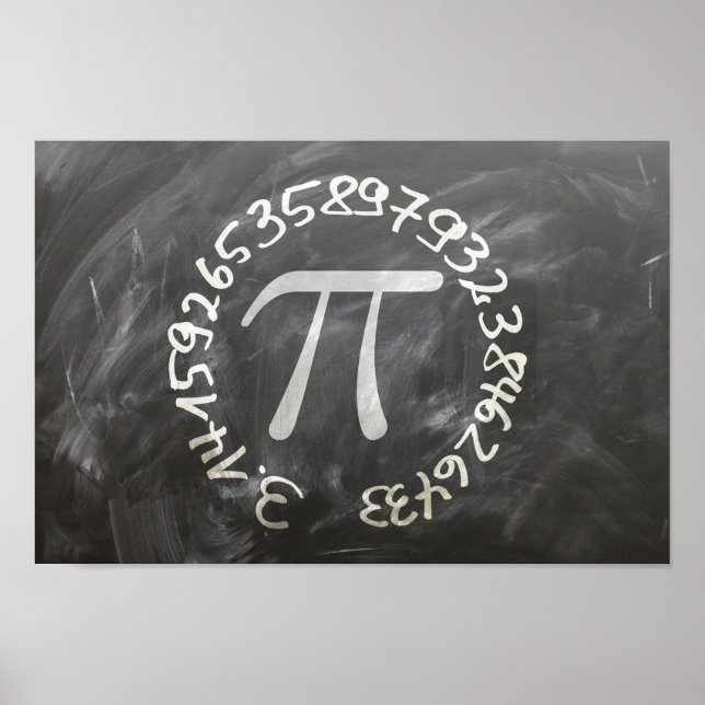 Pi Day PiDay Chalkboard-Bildung Poster (Vorne)