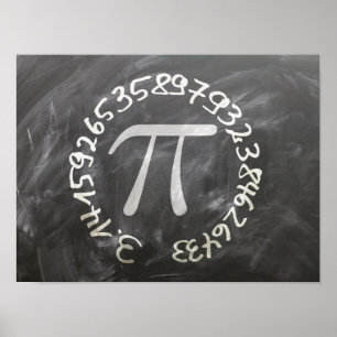 Pi Day PiDay Chalkboard-Bildung Poster