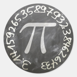 Pi Day PiDay Chalkboard-Bildung Runder Aufkleber