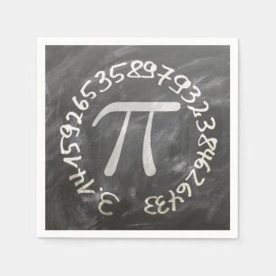 Pi Day PiDay Chalkboard-Bildung Serviette