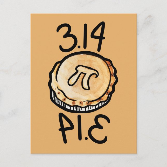 Pi day Pie 3,14 Postkarte (Vorderseite)