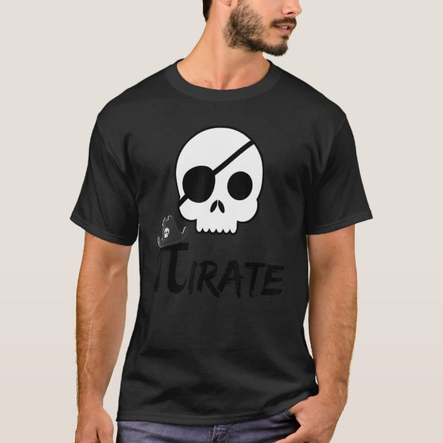 Pi Day Pirate  3 14 Math Geek Cool Pi Teacher Pres T-Shirt (Vorderseite)