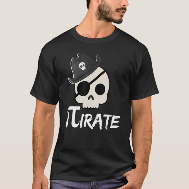 Pi Day Pirate  3 14 Math Geek Cool Pi Teacher Pres T-Shirt (Vorderseite)