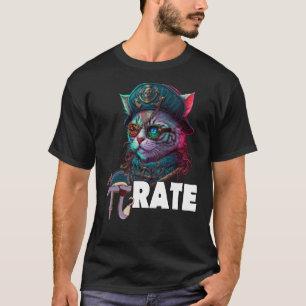 Pi Day Pirate Cat 3 14 Math Science Teacher Pi Rat T-Shirt