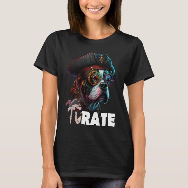 Pi Day Pirate Dog 3 14 Funny Math Science Teacher  T-Shirt (Vorderseite)
