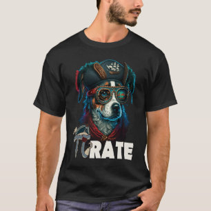 Pi Day Pirate Dog 3 14 Funny Mathematik Lehrer T-Shirt