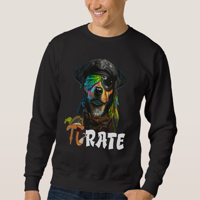 Pi Day Pirate Dog 3 14 Math Science Teacher Pi Rat Sweatshirt (Vorderseite)
