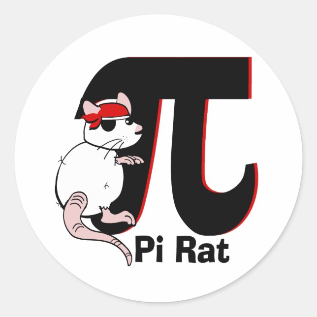 Pi Day/Pirate Runder Aufkleber (Vorderseite)