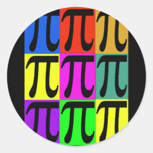 Pi Day POPART Geschenke Runder Aufkleber