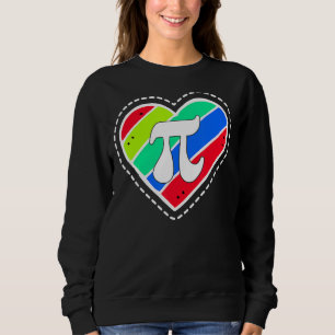 Pi Day Rainbow Hört Mathelehrer Sweatshirt