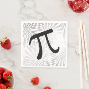 Pi Day Retro Pi Symbol Paper Napkins Serviette