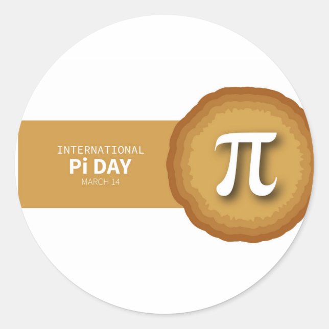Pi Day Runder Aufkleber (Vorderseite)