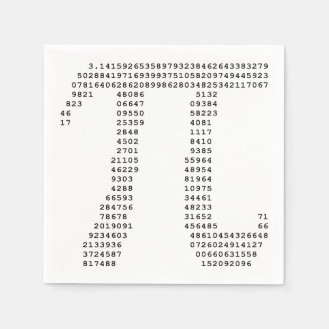 Pi Day Serviette (Vorderseite)