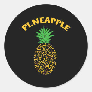 Pi Day Shirt Ananas Ananas Funny Lover Teac Runder Aufkleber