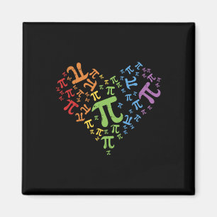 Pi Day Shirt Rainbow Heart Math Lgbt Lesbian P Magnet