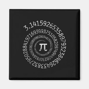 Pi Day Shirt Spiral Pi Math Design für Pi Tag 3.14 Magnet