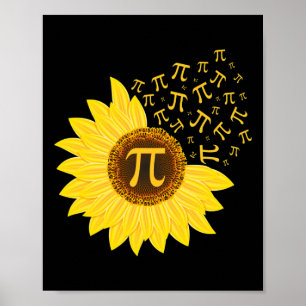 Pi Day Sonnenblume - 3.14 - Mathematiklehrer - Pi Poster