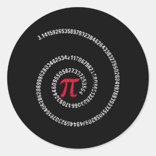 Pi Day Spiral 3.14 März 14. Mathematiklehrer Vinta Runder Aufkleber
