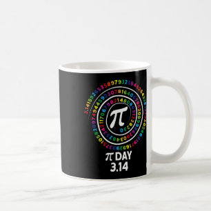 Pi Day Spiral Colour Numbers 3.14 Happy Pi Day Kaffeetasse