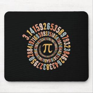 Pi Day Spiral Math Pi Mousepad