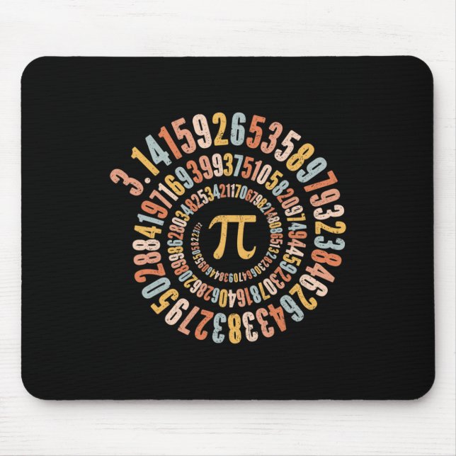 Pi Day Spiral Math Pi Mousepad (Vorne)
