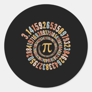 Pi Day Spiral Math Pi Runder Aufkleber