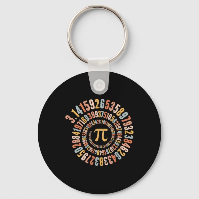 Pi Day Spiral Math Pi Schlüsselanhänger (Vorderseite)
