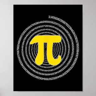 Pi Day Spiral Pi Math Science für Pi Tag 3.14 Poster