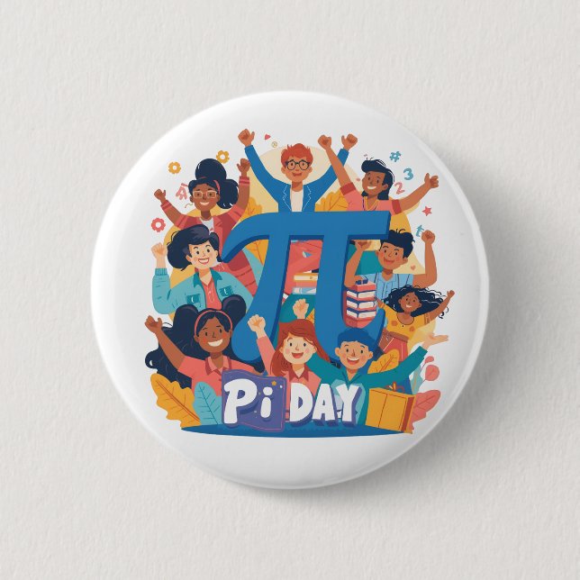 Pi Day Squad Celebration Design Button (Vorderseite)