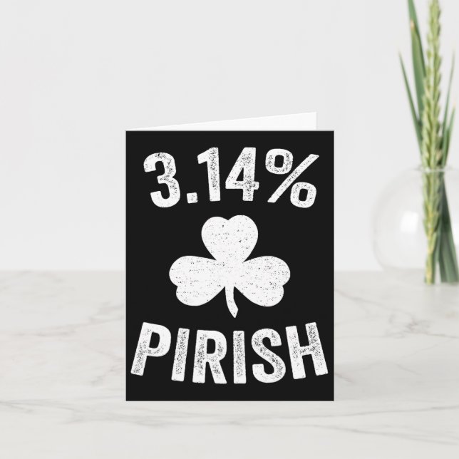 Pi Day St. Patrick's 3.14 Irish Funny Pirish Math Karte (Vorderseite)