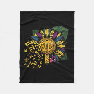 Pi Day Sunflower 3 Fleecedecke