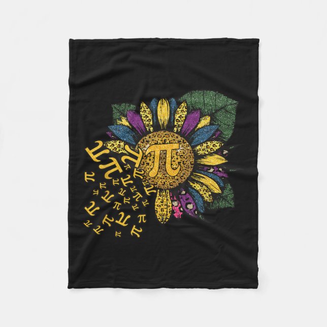 Pi Day Sunflower 3 Fleecedecke (Vorderseite)