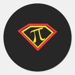 Pi Day Superpi Pi Superhero Mathematiati Lehrer Runder Aufkleber