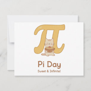 Pi-Day Süße Katzen Postkarte – Süß & Unendlich M