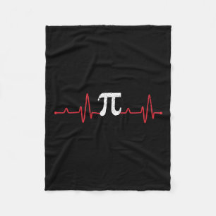 Pi Day Symbol Heartbeat Math Lover Nursing Puls S Fleecedecke