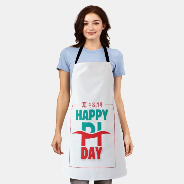Pi Day T-Shirt - Artistic Design with Pi (π) Equat Schürze (Getragen)