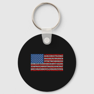 Pi Day Us Flag Patriotische Mathematik Lover Pi Da Schlüsselanhänger