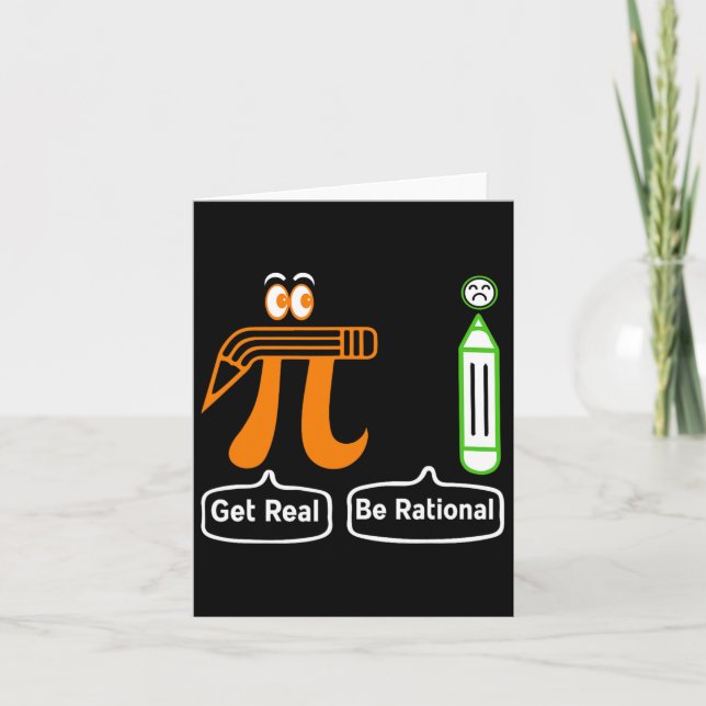 Pi Day wird wirklich rational irrationale Zahlenma Karte (Vorderseite)