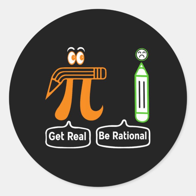 Pi Day wird wirklich rational irrationale Zahlenma Runder Aufkleber (Vorderseite)