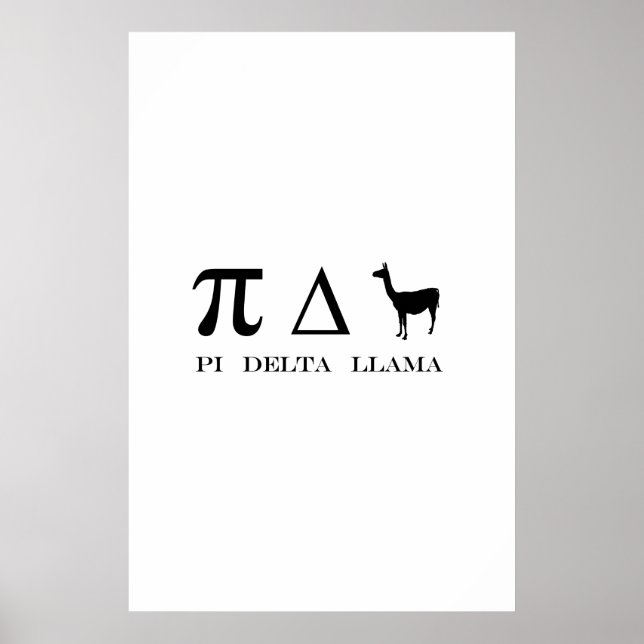 Pi Delta Llama Mathematics Symbols Poster (Vorne)