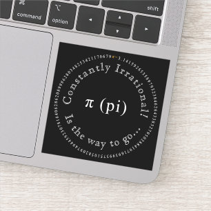 Pi, der irrationale Mathematik-konstante Fun Vinyl Aufkleber