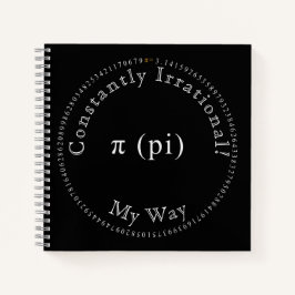 Pi, die irrationale mathematische Konstante, lusti Notizbuch