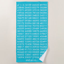 Pi Digits Mathematik Liebe Typografie Zahlen Mathe Strandtuch